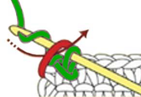 reverse single crochet stitch - step 3 reverse single crochet stitch - step 3