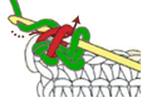 reverse single crochet stitch - step 7 reverse single crochet stitch - step 7