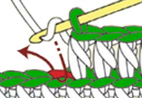 half double crochet back loop only - step 1