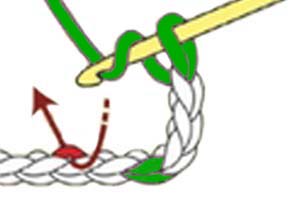 puff in one stitch - step 1 puff in one stitch - step 1