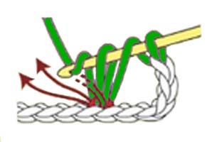 puff in one stitch - step 2 puff in one stitch - step 2