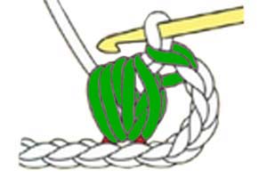 puff in one stitch - step 4 puff in one stitch - step 4