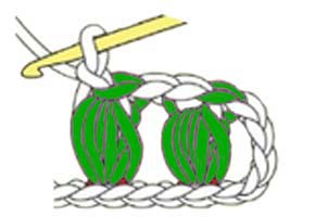 puff in one stitch - step 5 puff in one stitch - step 5