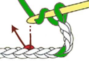 1-over-1 dc cross with 1 chain - step 1 1-over-1 dc cross with 1 chain - step 1