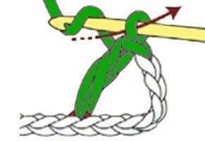 1-over-1 dc cross with 1 chain - step 2 1-over-1 dc cross with 1 chain - step 2