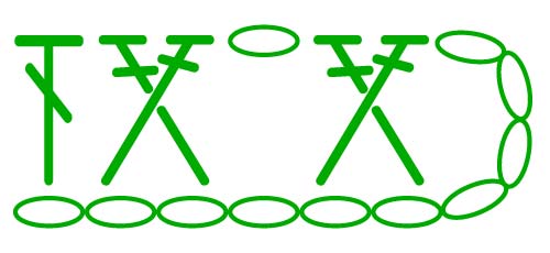 1-over-1 dc right cross - stitches scheme 1-over-1 dc right cross - stitches scheme