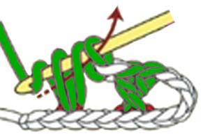 1-over-1 hdc cross - step 6
