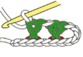 1-over-1 hdc cross - step 7