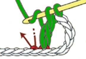 2 dc closed together - step 1 2 dc closed together - step 1