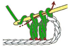 2 dc closed together - step 3 2 dc closed together - step 3