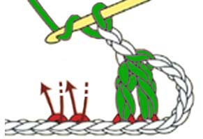 2 dc closed together - step 5 2 dc closed together - step 5