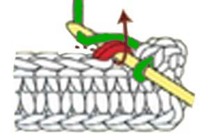 2 sc decrease - step 1 2 sc decrease - step 1