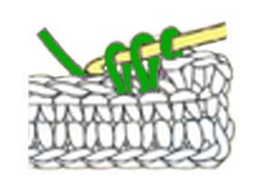 2 sc decrease - step 4 2 sc decrease - step 4