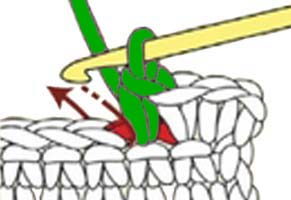 2 sc increase - step 3