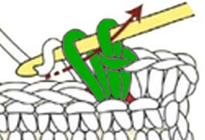 2 sc increase - step 4 2 sc increase - step 4