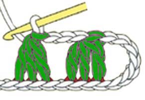 3 dc closed together - step 4 3 dc closed together - step 4