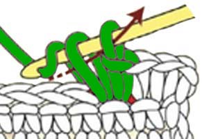 3 sc increase - step 4 3 sc increase - step 4