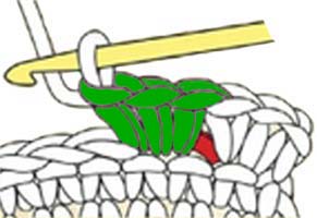 3 sc increase - step 5 3 sc increase - step 5