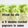 5 dc popcorn in same stitch - preview