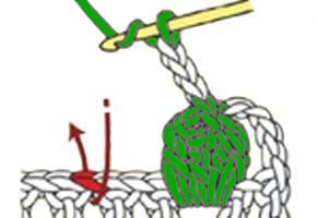 5 dc popcorn on a chain - step 1