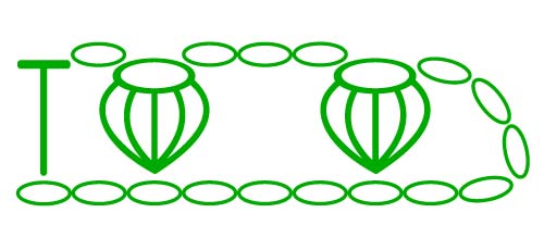 5 hdc popcorn in same stitch - stitches scheme 5 hdc popcorn in same stitch - stitches scheme