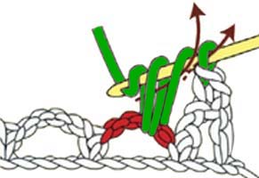 6 dc shell with chain 2 space on a chain - step 2 6 dc shell with chain 2 space on a chain - step 2