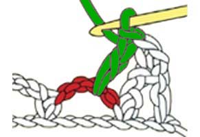 6 dc shell with chain 2 space on a chain - step 3 6 dc shell with chain 2 space on a chain - step 3