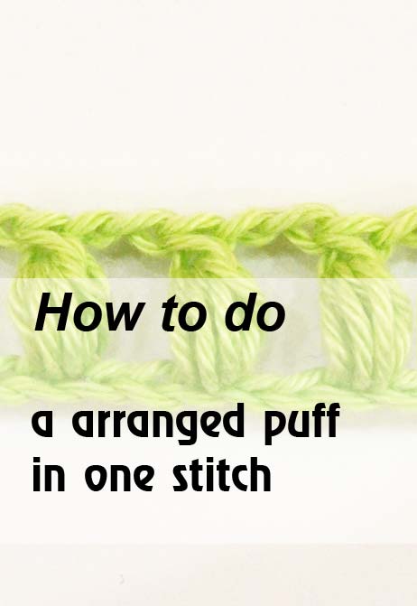 arranged puff in one stitch - preview arranged puff in one stitch - preview