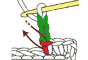 chain 3 picot - step 1 chain 3 picot - step 1