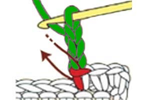 chain 3 sc picot - step 1