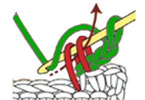 chain 3 sc picot - step 2