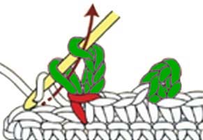 chain 3 sc picot - step 5