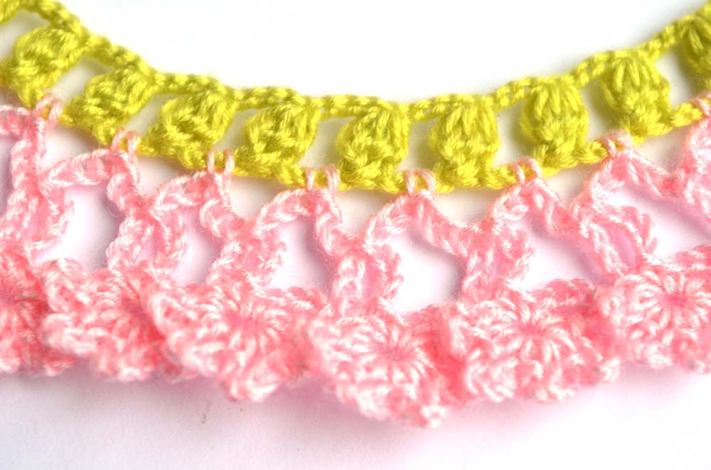 easy crochet edgings with flowers - big photo easy crochet edgings with flowers - big photo