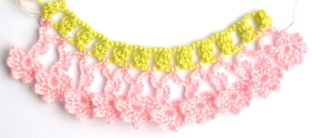 easy crochet edgings with flowers - photo