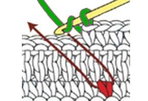 front post dc two together - step 1