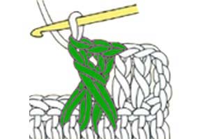 front post double crochet crossed - step 4 front post double crochet crossed - step 4