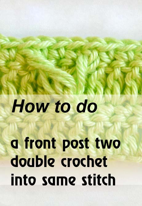 front post double crochet crossed stitch - preview