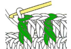 front post hdc - step 4