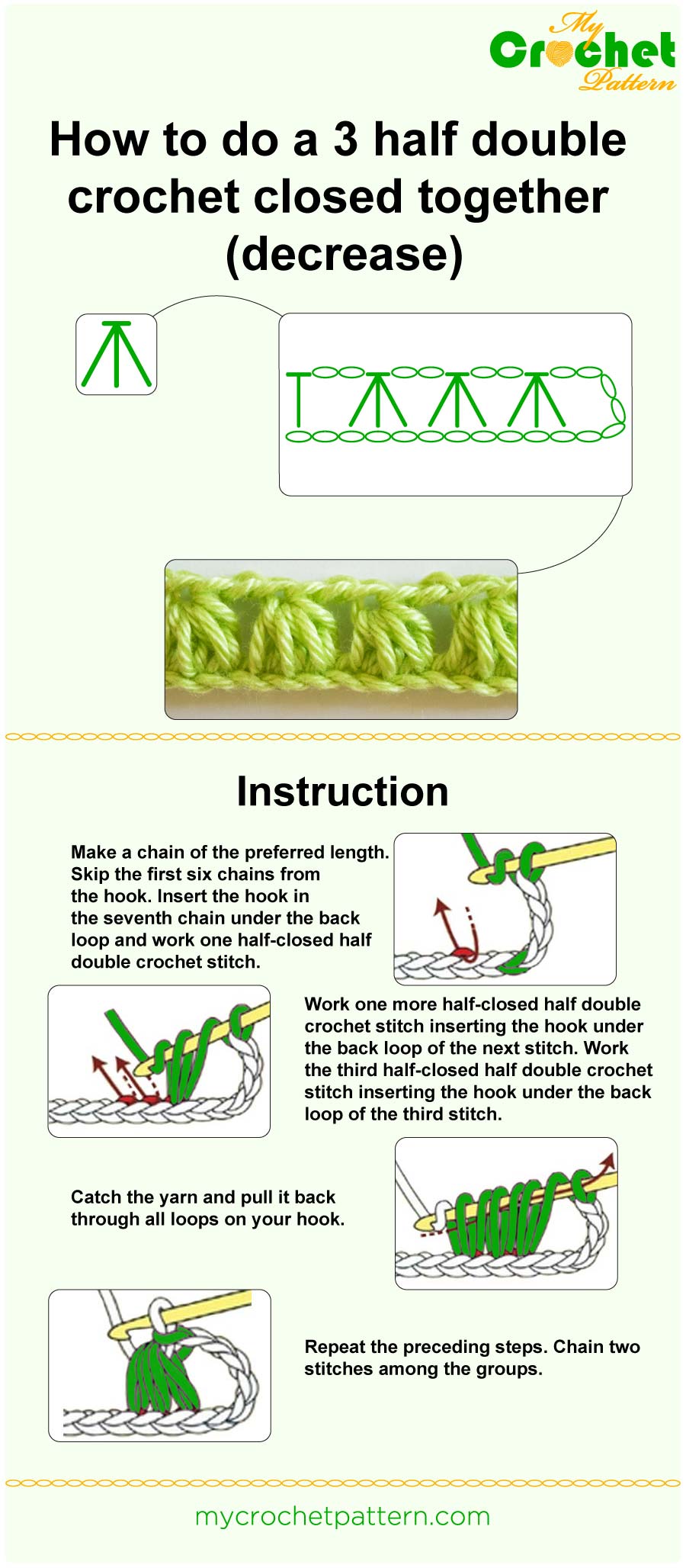 how to do a 3 hdc closed together - infographic how to do a 3 hdc closed together - infographic