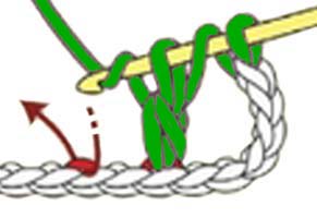 inverted Y-stitch - step 2