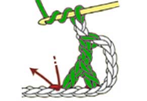 inverted Y-stitch - step 4