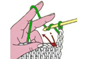 loop stitch with dc - step 1 loop stitch with dc - step 1