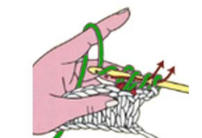 loop stitch with dc - step 3 loop stitch with dc - step 3