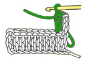 loop stitch with dc - step 4 loop stitch with dc - step 4