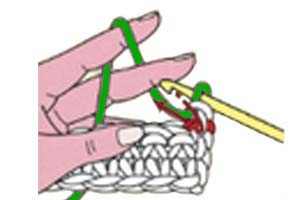 loop stitch with sc - step 1 loop stitch with sc - step 1