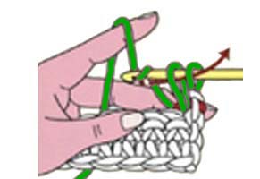 loop stitch with sc - step 4 loop stitch with sc - step 4