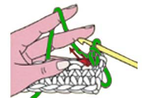 loop stitch with sc - step 5 loop stitch with sc - step 5