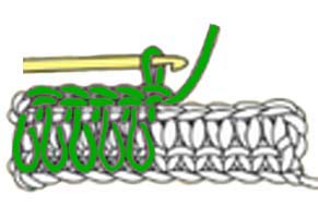 loop stitch with sc - step 6 loop stitch with sc - step 6