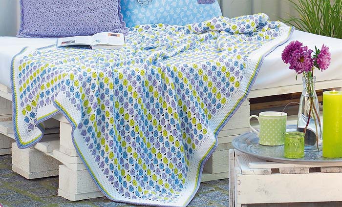 simple multicolor crochet baby blanket - big photo simple multicolor crochet baby blanket - big photo