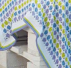 simple multicolor crochet baby blanket - preview